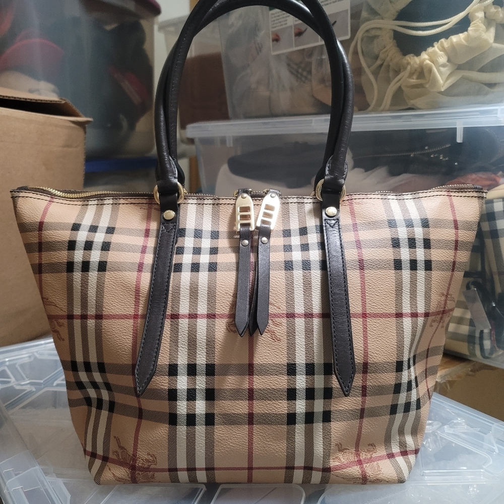 Burberry Haymarket Tote Bag